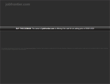 Tablet Screenshot of jobfrontier.com